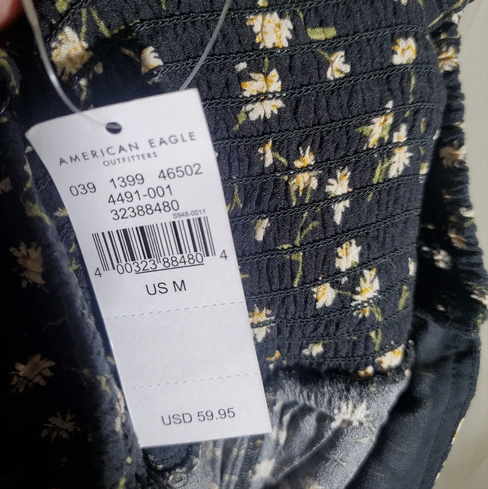 Floral Ring Front Jumpsuit M NWT